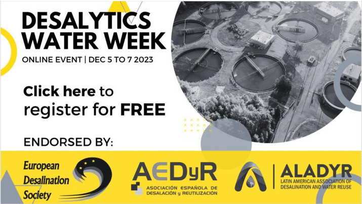 Meet the ColiMinder at Desalytics Water Week – Dec 5th to Dec 7th 2023